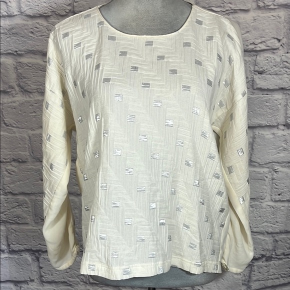 Zara Basics Geometric print blouse - Picture 1 of 8